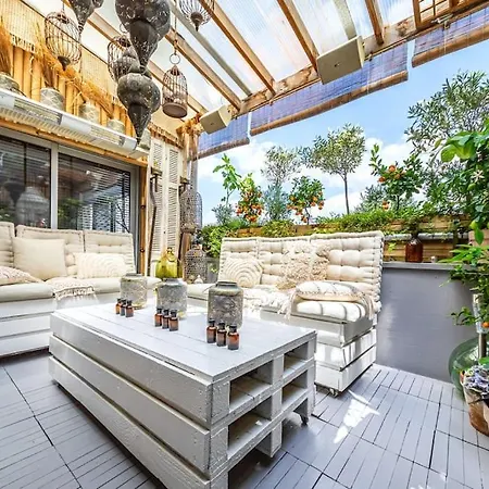 דירה Superbe Duplex Paris-rooftop Vue Panoramique פריז